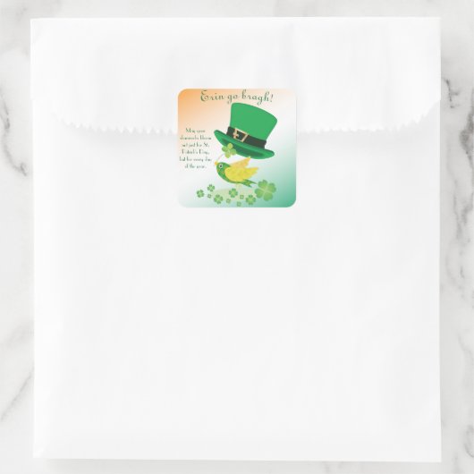 Shoemaker's Lucky Flight Quadratischer Aufkleber (Tasche)