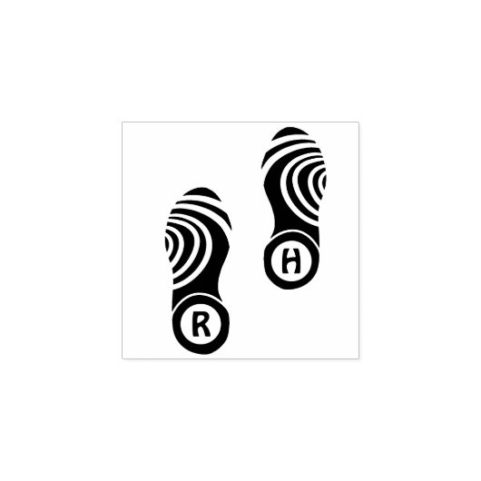 Shoeprint - Druckmonogramm anzeigen Gummistempel (Prägung)
