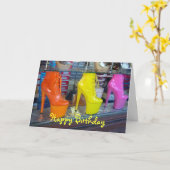 Shoes Happy Birthday Karte (Gelbe Blume)