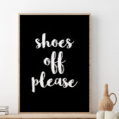 Shoes Off Print, bitte entfernen Sie Ihre Schuhe Poster
