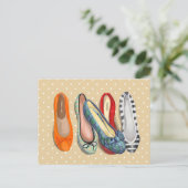 Shoes - tiny slippers postkarte (Stehend Vorderseite)