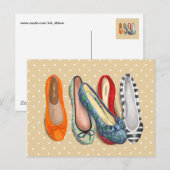 Shoes - tiny slippers postkarte (Vorne/Hinten)