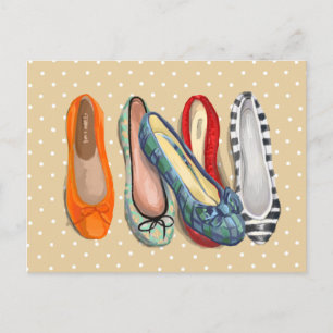 Shoes - tiny slippers postkarte
