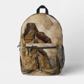 "Shoes" Van Gogh Backpack Bedruckter Rucksack (Vorderseite)