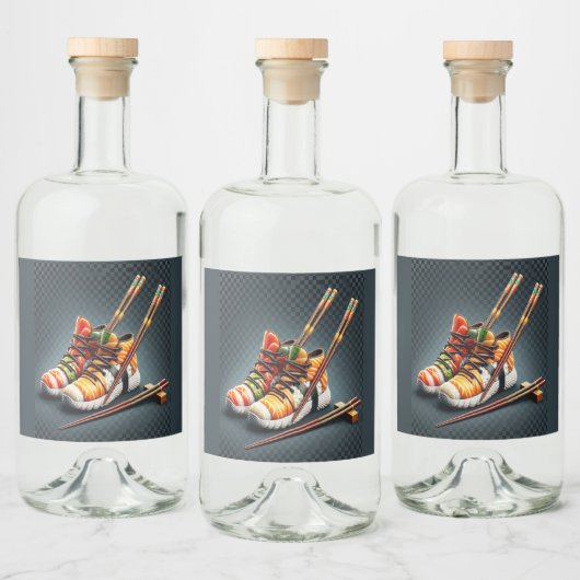 Shoeshi ME - Einzigartig Sushi Sneaker Alkoholflaschenetikett (Flaschen)