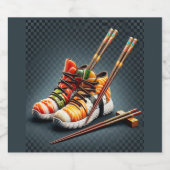 Shoeshi ME - Einzigartig Sushi Sneaker Alkoholflaschenetikett (Einzelnes Label)