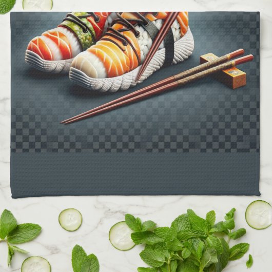 Shoeshi ME - Einzigartig Sushi Sneaker Geschirrtuch (Gefaltet)