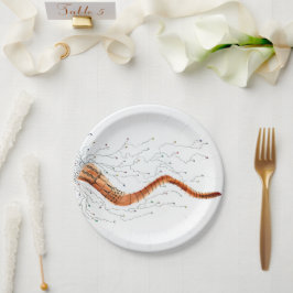 Shofar BlowPaper Plate für Rosh HaShana Pappteller