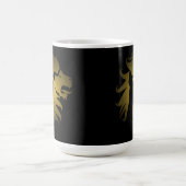 Shofar in the Lion of Judah in Gold Kaffeetasse (Mittel)