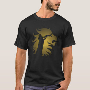 Shofar in the Lion of Judah in Gold T-Shirt