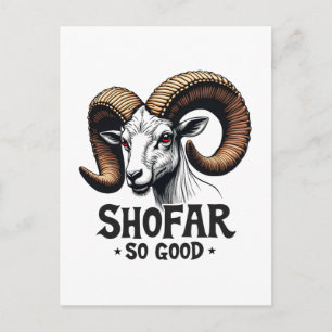 Shofar so gute jüdische Ziege Hanukkah Liebhaber Postkarte