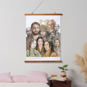 Shogun - Collage Wandteppich Mit Holzrahmen (Schlafzimmer)