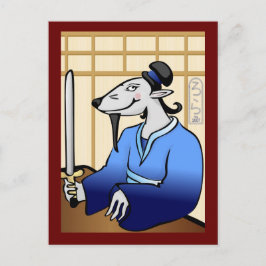 Shogun Jahr der Ratte Postcard Feiertagspostkarte