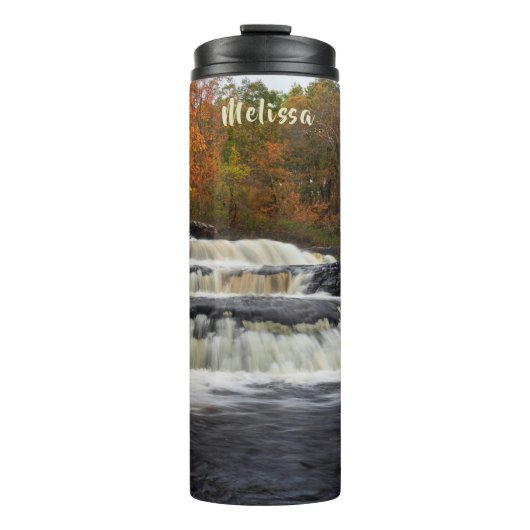 Shohola Falls im Herbst (2) Thermosbecher (Vorderseite)