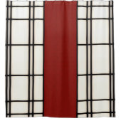 Shoji - rot duschvorhang (Vorderseite)