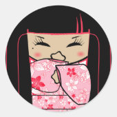 "Shokio" Mayumi Giggles Runder Aufkleber (Vorderseite)