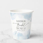 Shon on Cloud Nine Dusty Blue Sky Brautparty Pappbecher (Vorderseite)