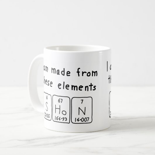 Shon Periodenname Tasse (Vorderseite Links)