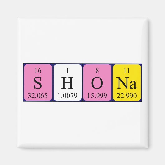 Shona-Periodenmagnet Magnet (Vorne)