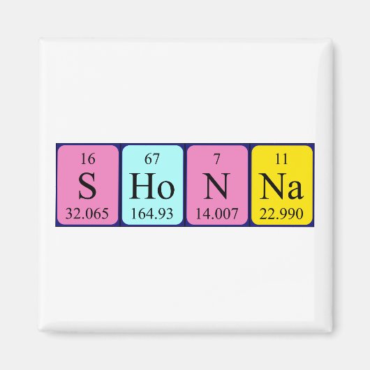 Shonna Periodennamenmagnet Magnet (Vorne)