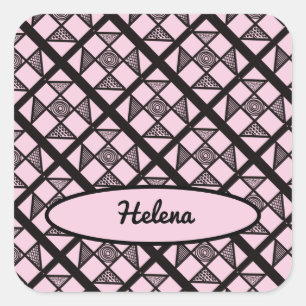 Shoo Fly Patchwork Quilt Quadratischer Aufkleber