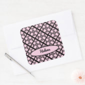 Shoo Fly Patchwork Quilt Quadratischer Aufkleber (Umschlag)