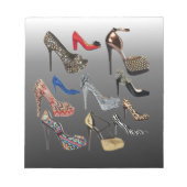 ShooHigh Heels Collage anpassen Notizblock (Vorderseite)