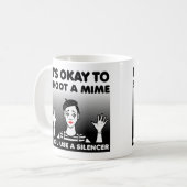 Shoot A Mime Funny Mug oder Travel Mug Kaffeetasse (Vorderseite Links)