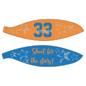Shoot for Stars Blue Orange Gray Personalisiert Basketball (Panele)