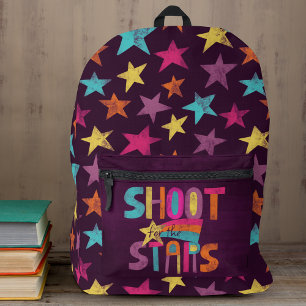 Shoot for Stars Gemustert Backpack Bedruckter Rucksack