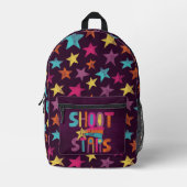 Shoot for Stars Gemustert Backpack Bedruckter Rucksack (Vorderseite)
