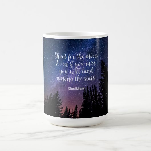 Shoot for the Moon - Inspiration Kaffeetasse (Mittel)