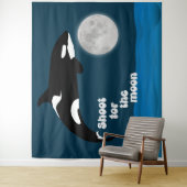 Shoot for the Moon Orca Killer Whale Tapestory Wandteppich (Beispiel)