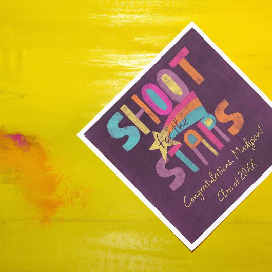 Shoot for the Stars Graduation Party Serviette