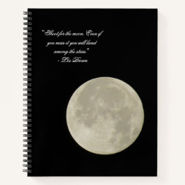 Shoot für den Mond Vollmond Foto Tasche moleskin Notizblock