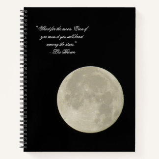 Shoot für den Mond Vollmond Foto Tasche moleskin Notizblock