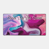 Shoot für die Stars Motivation flüssig Abstrakt Schreibtischunterlage (Vorderseite)