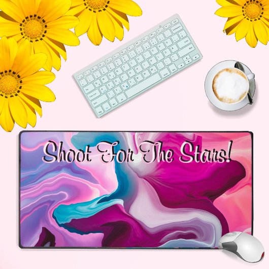 Shoot für die Stars Motivation flüssig Abstrakt Schreibtischunterlage