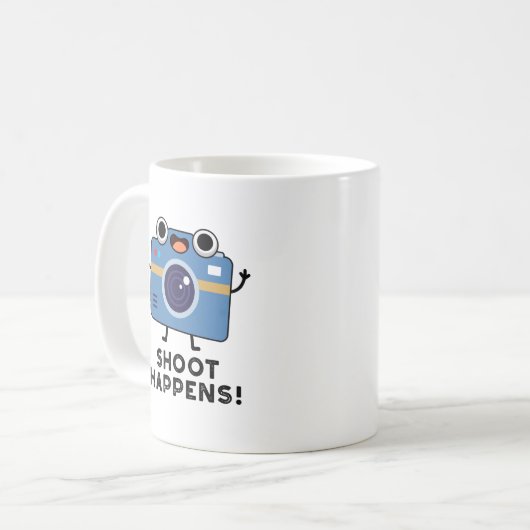 Shoot Happens Funny Camera Puff Kaffeetasse (Vorderseite Links)