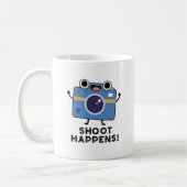 Shoot Happens Funny Camera Puff Kaffeetasse (Links)