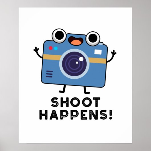 Shoot Happens Funny Camera Puff Poster (Vorne)