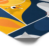 Shoot Hoops | Basketballfeld von oben Poster (Ecke)
