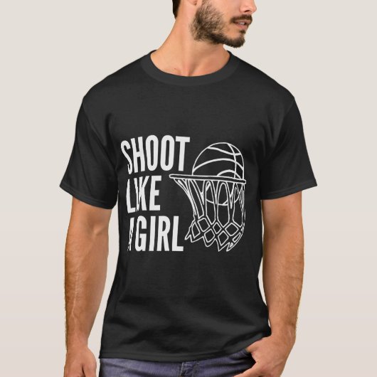Shoot like a Girl Basketball Shirt Basket Ball Hop (Vorderseite)