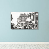 Shoot-out vor der Kirche St. Roch in Paris Leinwanddruck (Insitu (Holzboden))