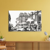 Shoot-out vor der Kirche St. Roch in Paris Leinwanddruck (Insitu (Wohnzimmer))