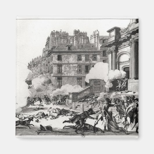 Shoot-out vor der Kirche St. Roch in Paris Magnet (Vorne)