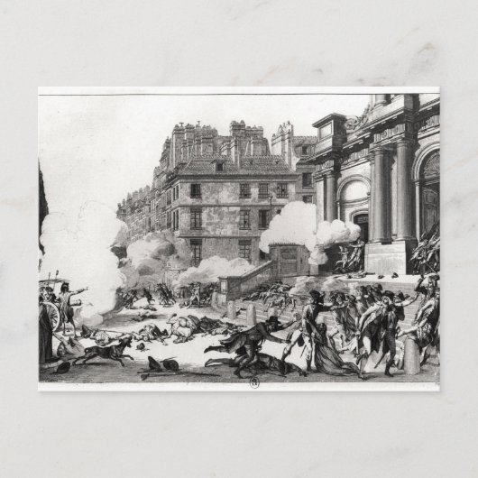 Shoot-out vor der Kirche St. Roch in Paris Postkarte (Vorderseite)