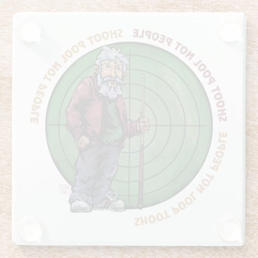 Shoot Pool Nicht Leute Bitte Glasuntersetzer (Rückseite)