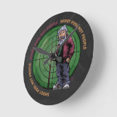 Shoot Pool Nicht Menschen Runde Wanduhr (Winkel)