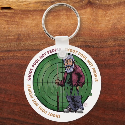 Shoot Pool Nicht Menschen Schlüsselanhänger (Vorderseite)